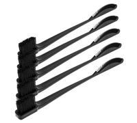 Generic Dual Makeup Brush Set 5pcs Double-sided Hair Edge Brush and for Women Black Smooth Comb for Grooming and Hair Control for Makeup and