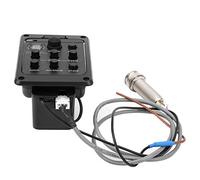 Generic Dual-Mode Pickup with Microphone, Adjustable Preamp Equalizer for Guitar Accessories, 4-Band EQ, Compact Design, 9V Battery Powered, 1 Set