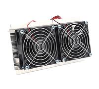 Generic Dual Semiconductor Refrigeration Thermoelectric Peltier Cooling System High Efficiency Cooling Device For Small Spaces Aluminum Plastic Fan 200x120x100mm