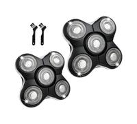 Generic Dual Track Shaver Heads, Compatible with Remington, 5 Heads | Floating round head design, wet and dry use, stainless steel, one unit(2pcs)