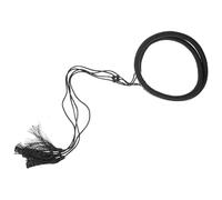 Generic Dubai Men’s Black Polypropylene Tassel Headband Arab Head Scarf Rope Men’s Costume Accessory for Traditional Wear and Cultural Events