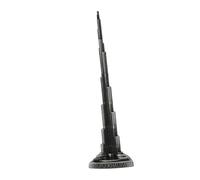 Generic Dubai Tower Ornament Alloy Miniature Burj Khalifa Tower Model Intricate Craftsmanship for Bars and Cafes Gray (18cm/7.09in)