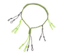 Generic Duck Call Lanyard Durable Paracord Necklace for Outdoor Hunting, 12 Loops for Duck Call & More, Black + Camouflage Green for Hunters (Fluorescent Green)