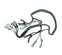 Generic Duck Call Lanyard Durable Paracord Necklace for Outdoor Hunting, 12 Loops for Duck Call & More, Black + Camouflage Green for Hunters (Black + camouflage green)