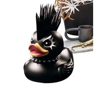 Generic Duckieville Duck Statue, Resin Black Rocker Duck Sculpture, Unique Gothic Punk Duck Figure Satan Duck Tabletop Ornaments Home Decor, Gothic Lovers Gift, OMK2Q93C5MPTFERG