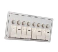 Generic Durable 8 Gang Toggle Switch Panel with Red LED for Boats RVs and Yachts Aluminum with Overload Protection