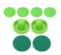 Generic Durable 96mm Table Hockey Pushers Pucks Set with Green Felt Bottom, Replacement Hockey Equipment for Game Tables, Ideal for Family Fun