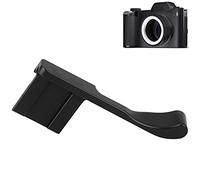 Generic Durable Aluminum Alloy Hot Shoe Thumb Grip Metal Secure Camera Grip for Fuji X100F X-A5 Mirrorless Cameras Black and Red 54x22x8 Mm (Black)