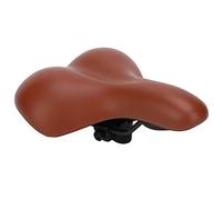 Generic Durable Bicycle Saddle Seat with PU Leather Cover for Outdoor Cycling on Mountain Bikes 1pc Suitable for All Bicycles (Brown)