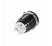 Generic Durable Brass Plated LED Car Momentary Switch for Automotive Dashboard and Equipment 12mm 2A (green)