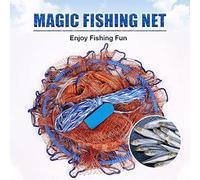 Generic Durable Cast Fishing Net, Portable Hand Throw Mesh Net for Fishing with Galvanized Iron Weight, Great Accessory for Lovers (Tire line-480 steel pendant)