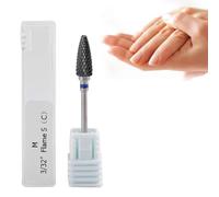 Generic Durable Ceramic Nail Grinding Heads 5 Types Nail Drill Bits for Polishing and Removing Dead Skin and Artificial Nails Black Color 5.3 X 1.2 Cm for Salons (22ST)