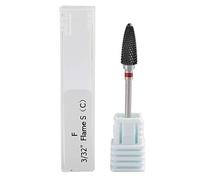 Generic Durable Ceramic Nail Grinding Heads 5 Types Nail Drill Bits for Polishing and Removing Dead Skin and Artificial Nails Black Color 5.3 X 1.2 Cm for Salons (21ST)