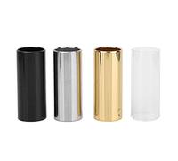 Generic Durable Metal Guitar Slides Bar Glass Slide Cover for Precise Intonation, Great for Country Music, Jazz, Blues, Professionals' Favorite Styles, Rust-Resistant Stainless Steel and Glass