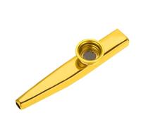 Generic Durable Metal Kazoo Mouth Flute, Easy Play, Lightweight Portable Instrument, Good Kids, Blue, with Red, Gold, Silver Colors, Makes Life Full of Music (Gold)