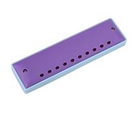 Generic Durable Resin 10 Hole Harmonica for Kids and Beginners, Portable Music Toy for Jazz Folk Rock Playing, Blue and Pink, 4.13x1.18x0.79 In, Single Piece (Bicolor-Purple)