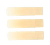 Generic Durable Resin Saxophone Reed Accessory Set Kit with Pretty Color for Decoration, 3Pcs Sax Reeds for Various Soprano Saxophones (Wood Color)