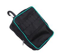 Generic Durable Tee Ball Pouch with Zipper Closure and Elastic Hold for Outdoor Sports Polyester Mini Bag 6.30x4.72x2.36in