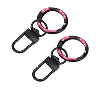 Generic Durable Zinc Alloy Lobster Claw Clasp with Spring Key Rings for Jewelry Making and Bag Accessories, 18pcs (Black)