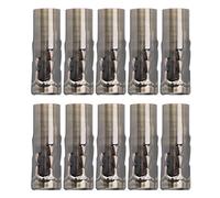 Generic E14 Candle Lamp Holder Tube 10Pcs Premium Iron Metal Replacement for Home Lighting Accessories 25mm Diameter 80mm Length (Bronze)
