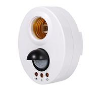 Generic E27 Sensor Lamp Holder with Adjustable Sensitivity and Delay for Corridor Garage Toilet 10 * 8cm White 1pc