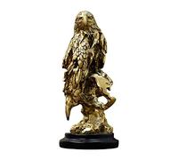 Generic Eagle Statue Animal Sculpture Figurine Art Minimalist Sculptures Ornament Resin Craft Beautiful Colors Suitable for Gift Giving Home Decoration Office, Aureate