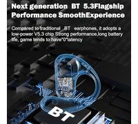 Generic Earphone Panoramic HiFi Sound Effect 120 Hours Standby Time Large Battery Wireless Earbuds Suitable for All Ear Types Black for Network Users (Black)