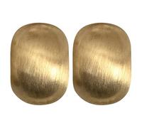 Generic Earrings, Silver Studs, A Pair Of Square Gold Brushed Matte French Minimalist, Perfect For Daily Wear, 0.52 In, Accompanied With A Storage Box, Hypoallergenic