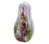 Generic Easter Candy Box Tin - Easter Tin Box, Portable Chocolate Storage Organizer | Vintage Easter Rabbit Candy Container for Kids