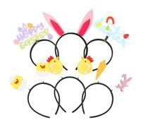 Generic Easter Headbands Super Lightweight and Felt Material 6pcs with Cute Bunny and Chick Designs Comfortable to Wear for Backyard Easter or Birthday Parties