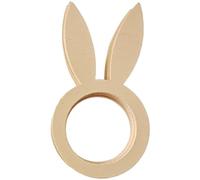 Generic Easter Napkin Ring 10pcs Wooden Bunny Napkin Ring Cute Serviette Buckle for Banquet Dinner Table Decoration