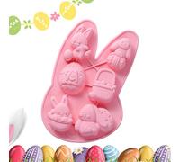 Generic Easter Sweets Easy Release Handmade Craft Tool - 3D Silicone Rabbit Mould | Pastry, Soap, Cake Decoration, Gummy Candy, Car