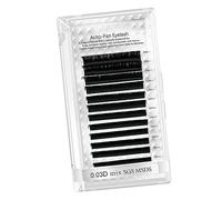 Generic Easy Fan False Lashes Black Auto Fan Volume False Eyelashes with Nanometer PBT Material for Juniors (0.3-0.6in Mix)