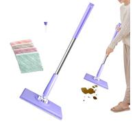 Generic Easy Mops for Floor Cleaning - Dirt Removal Flat Mops - Handless Washing, Purple, Hard Floor, Polypropylene (PP) Head, Stainless Steel Handle