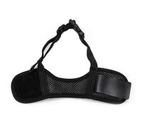 Generic Easy-to-Wear Reflective Dog Muzzle Anti-Bite Anti-Eating Adjustable Breathable Comfortable for Night Walks (Black)
