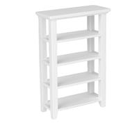 Generic Eco-Friendly Doll House Wood Display Shelf 4 Layer Rack for 1:12 Dollhouse Miniatures, Safe Toy Accessory for Kids, Classic Decor Piece