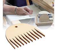 Generic Eco-Friendly Loom Comb Tool with 11 Teeth for Easy Weaving, Exquisite Wood Finish, Great for Crafters on the Go