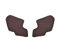 Generic Eco Leather Panel Door Mat for Scania R/S Next Gen 2016 + Truck Black with Red Stitching