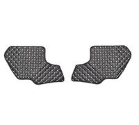 Generic Eco Leather Panel Door Mat for Scania R/S Next Gen 2016 + Truck Black with White Stitching