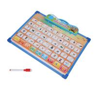 Generic Educational Reading Book Toy with Voice, Interactive Language Learning Book for Kids, Thai English Language for Children 3-6 Years Old (Blue)