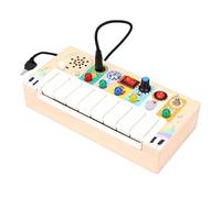 Generic Educational Wooden Piano Switch Board Electronic Animal Calling Toy for Early Learning Toddlers Composite Wood 20.5x6x10cm