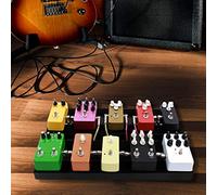 Generic Effect Pedal Board with Non-Slip Mats and 15 Ribbons for Electric Guitar Setup in Black Size S (Medium)