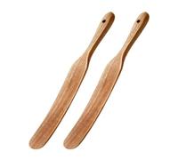 Generic Egg Scraping Tool Bread Spatulate Jar Scraping Wooden Wooden Spurtle Skinny Spurtle Wood for Flipping Blending Serving, B