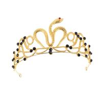 Generic Egyptian Snake Headband Bridal Tiara with Rhinestones for Women Wedding Crown for Bride Birthday Party Halloween Headpiece Comfortable Elegant Queen Hair Accessory