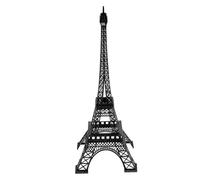 Generic Eiffel Tower Cake Topper and Decorative Tower Sculpture in Black Alloy with Versatile Use for Home and Party Settings