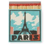 Generic Eiffel Tower CANDLE Luxury 10cm Long Matches, Square Art Matchbox, Colored Large Matchsticks, Housewarming Gift, 125 Extra Long Matches