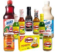 Generic El Yucateco Hamper/Mexican Gift Pack with Hot Sauces, Achiote Paste, Habanero Chilli Paste, Habanero Slices and Horchata & Hibiscus Drink Concentrate