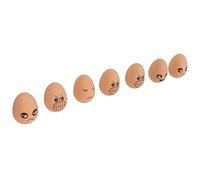 Generic Elastic Expression Rubber Lifelike Bouncing Ball Eggs, 7pcs Ideal Fake Egg Toys for Crafts and Kitchen Decor