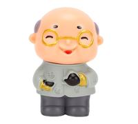 Generic Elderly Couple Cake Toppers, Plastic Old Man and Woman Figurines, Reusable Mini Grandparents Statue, Bright Detail for Wedding Birthday Anniversary Cake Decoration (Plastic Grandpa)