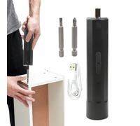 Generic Electric Automatic Screwdriver Rechargeable Cordless Screwdriver with 2 Magnetic Bits Portable Repair Driver Kit Home Repair Tool Kit